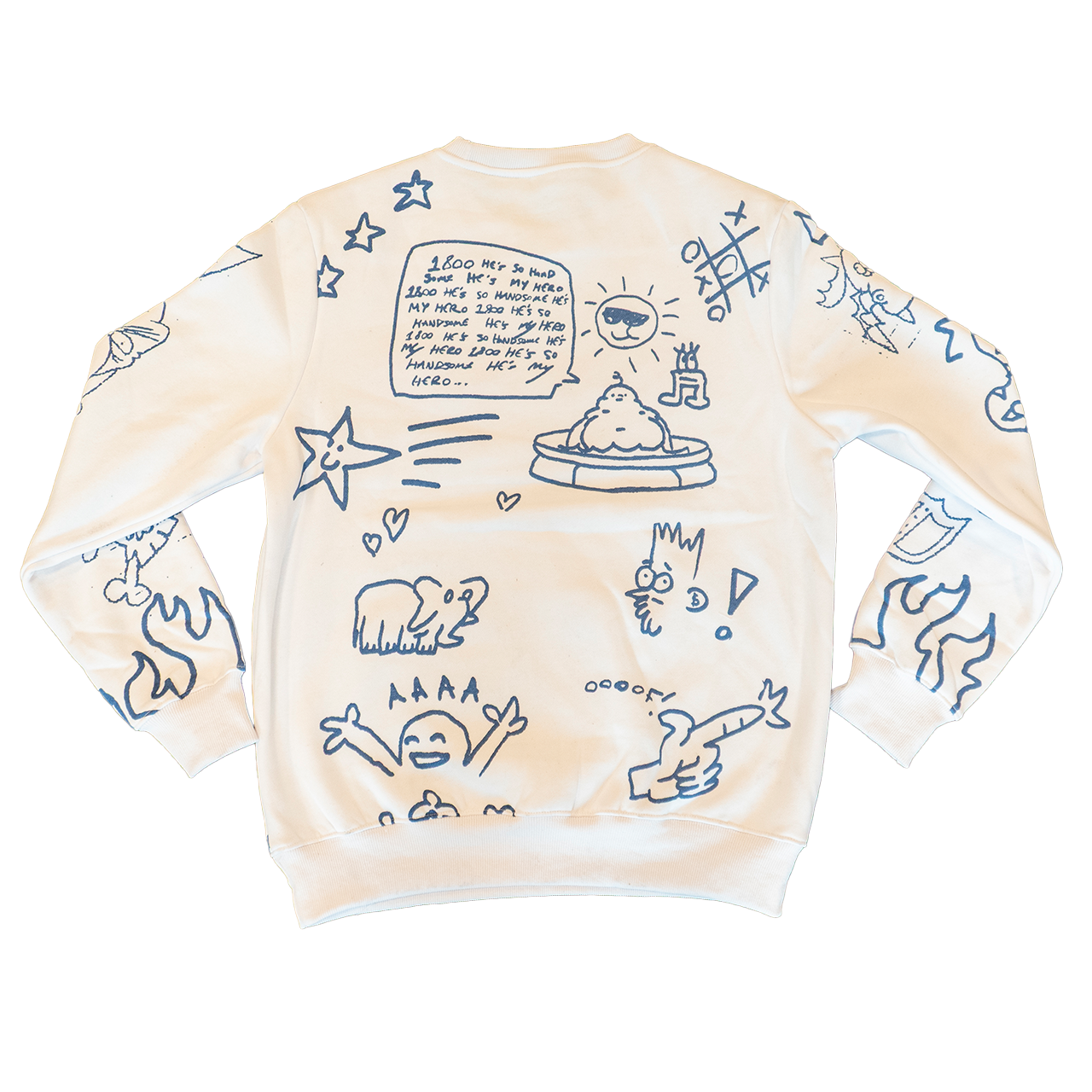 White Dino Crewneck