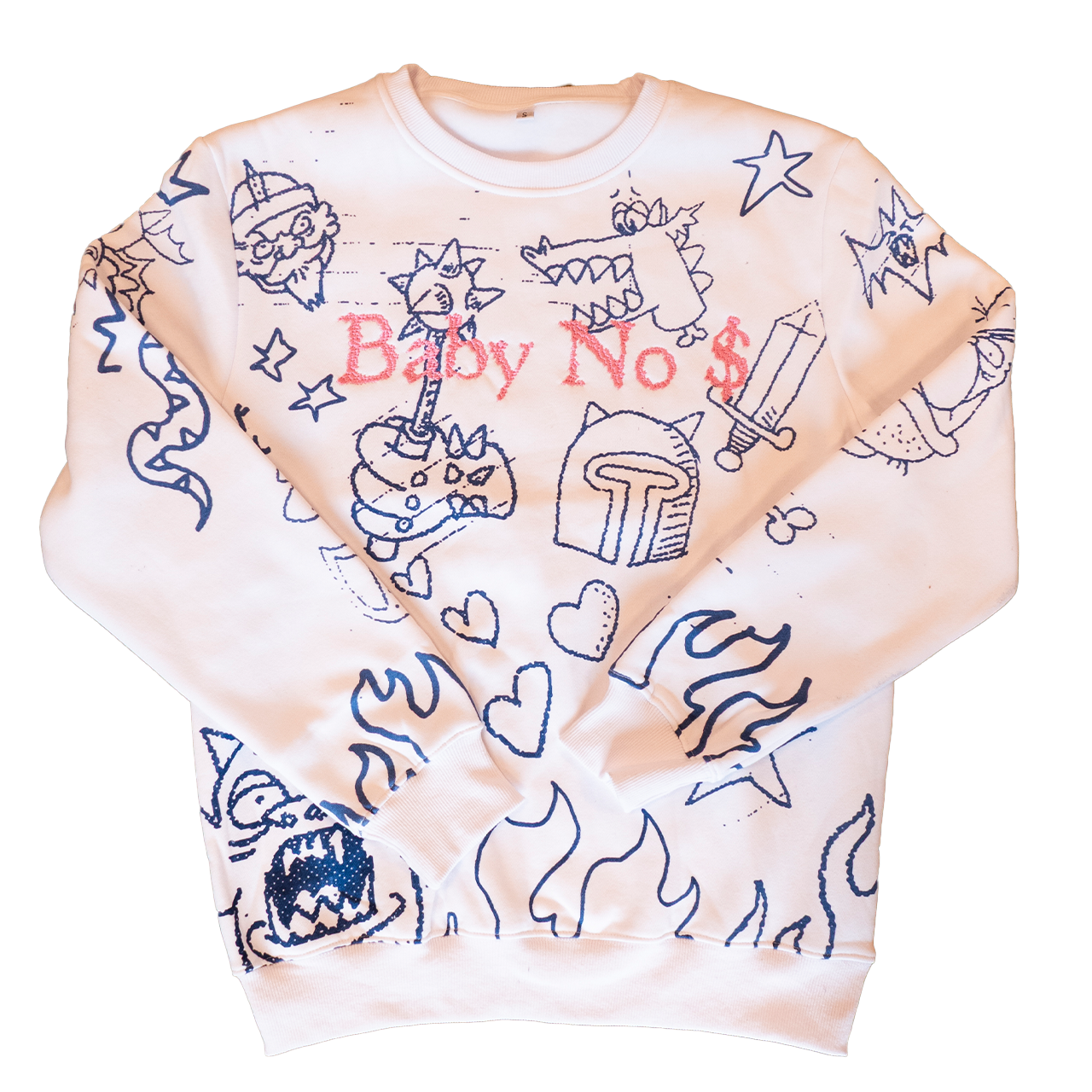 White Dino Crewneck