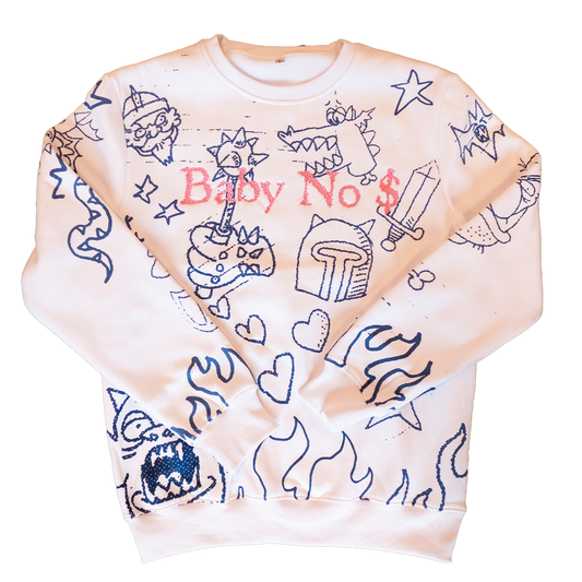 White Dino Crewneck